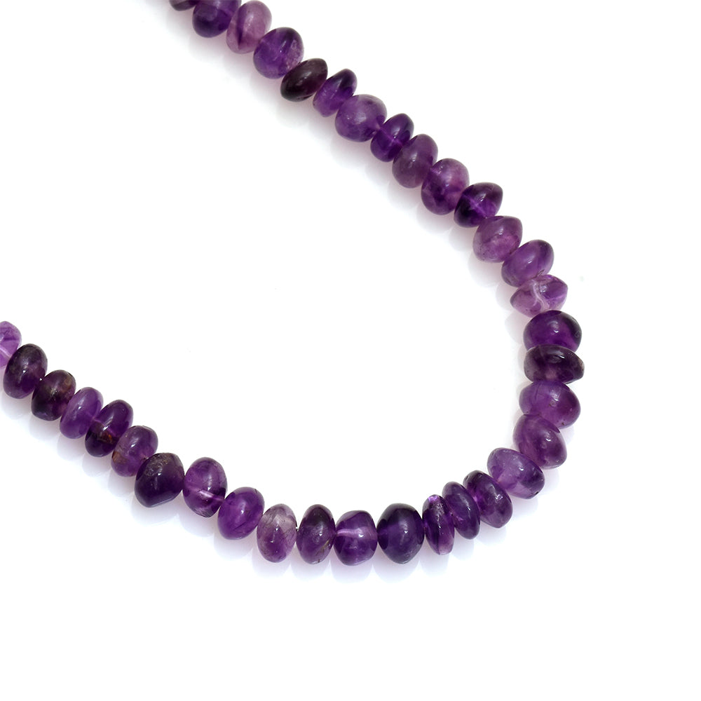 Silberhalskette mit brasilianischem Amethyst 4 