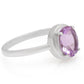 Silberring mit brasilianischem Amethyst