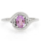 Silberring mit brasilianischem Amethyst und weißem Topas