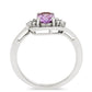 Silberring mit brasilianischem Amethyst und weißem Topas