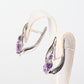 Silberohrringe mit brasilianischem Amethyst