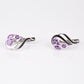 Silberohrringe mit brasilianischem Amethyst