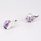Silberohrringe mit brasilianischem Amethyst