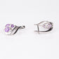 Silberohrringe mit brasilianischem Amethyst