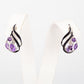 Silberohrringe mit brasilianischem Amethyst