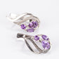 Silberohrringe mit brasilianischem Amethyst