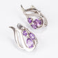 Silberohrringe mit brasilianischem Amethyst