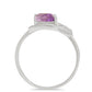 Silberring mit brasilianischem Amethyst und weißem Topas