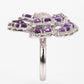 Silberring mit brasilianischem Amethyst und weißem Topas