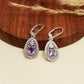 Silberohrringe mit brasilianischem Amethyst und weißem Topas