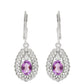 Silberohrringe mit brasilianischem Amethyst und weißem Topas