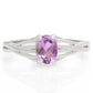Silberring mit brasilianischem Amethyst