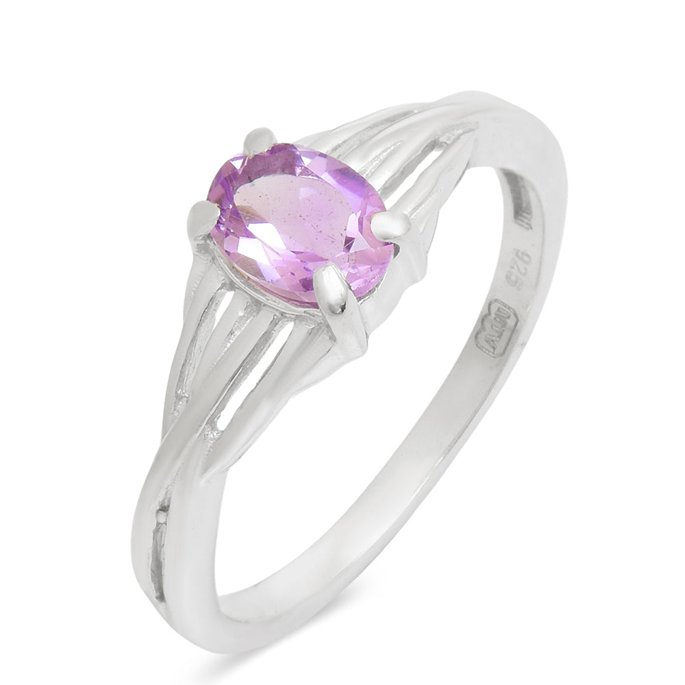 Silberring mit brasilianischem Amethyst 3 