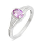 Silberring mit brasilianischem Amethyst