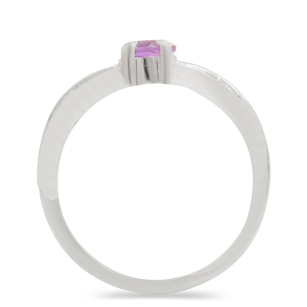 Silberring mit brasilianischem Amethyst 4 