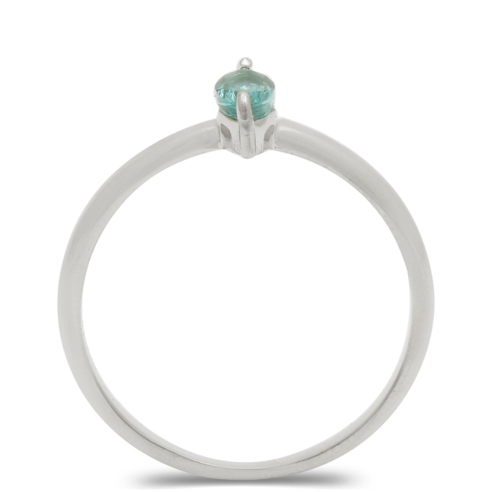 Silberring mit madagassischem blauem Apatit 2 