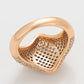 Ring aus goldplattierterr Legierung mit weißem Emporia® Kristall