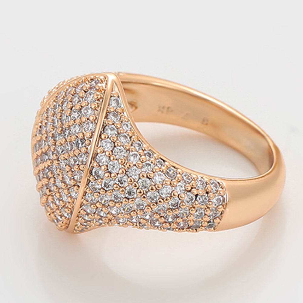Ring aus goldplattierterr Legierung mit weißem Emporia® Kristall 5 