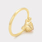 Ring aus goldplattierterr Legierung mit gelbem Emporia®-Kristall