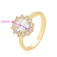 Ring aus goldplattierterr Legierung mit weißem Emporia® Kristall