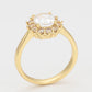 Ring aus goldplattierterr Legierung mit weißem Emporia® Kristall