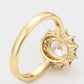 Ring aus goldplattierterr Legierung mit weißem Emporia® Kristall