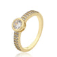 Ring aus goldplattierterr Legierung mit weißem Emporia® Kristall