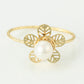 Ring aus goldplattierterr Legierung mit Glasperle