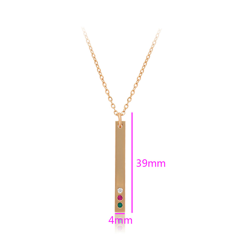 Halskette aus goldplattierter Legierung mit rotem Emporia®-Kristall und grünem Emporia® Kristall 2 