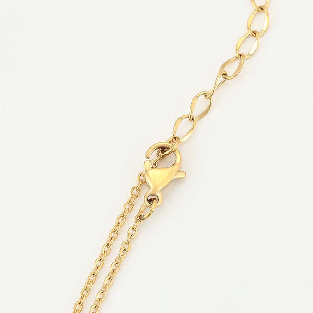 Halskette aus goldplattierter Legierung mit rosafarbenem Emporia® Kristall 4 