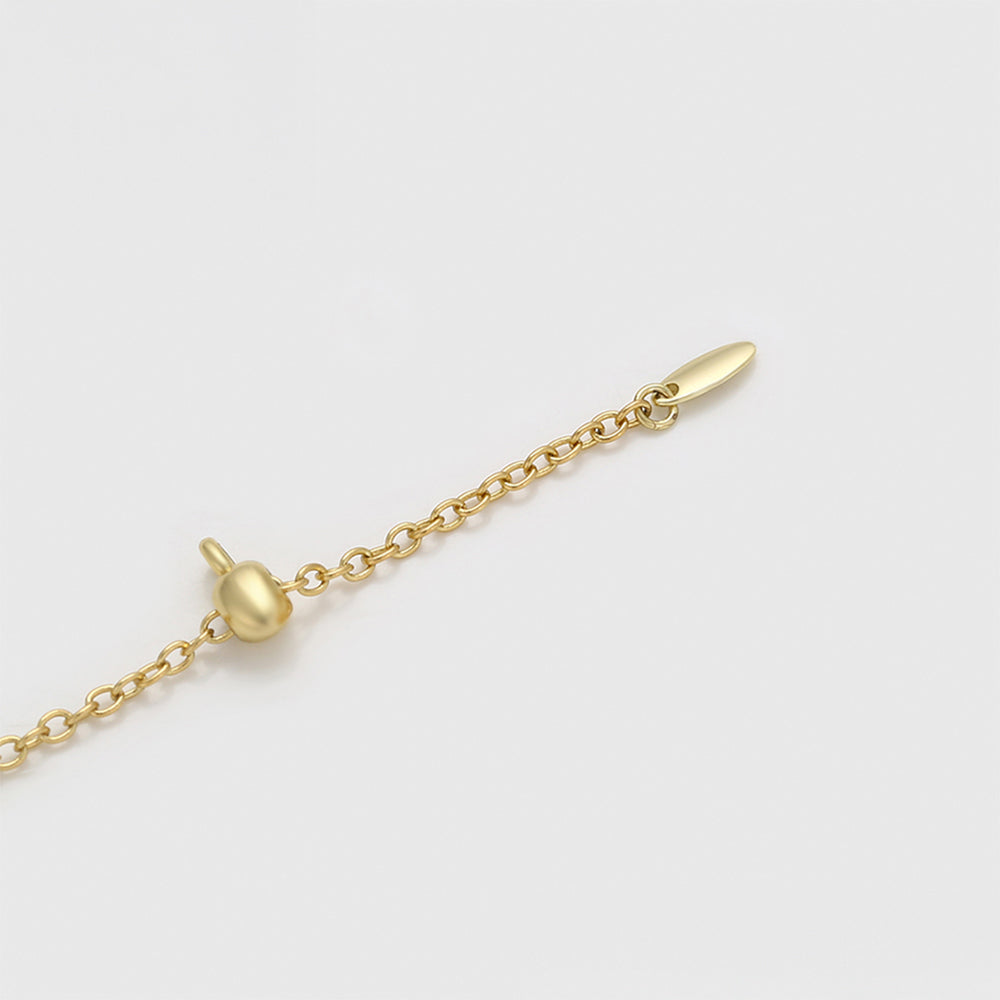 Armband aus goldplattiertesr Legierung mit Glasperle und weißem Emporia® Kristall