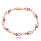 Armband aus goldplattiertesr Legierung mit purpurfarbenem Emporia® Kristall