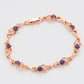 Armband aus goldplattiertesr Legierung mit purpurfarbenem Emporia® Kristall