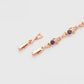 Armband aus goldplattiertesr Legierung mit purpurfarbenem Emporia® Kristall