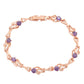 Armband aus goldplattiertesr Legierung mit purpurfarbenem Emporia® Kristall
