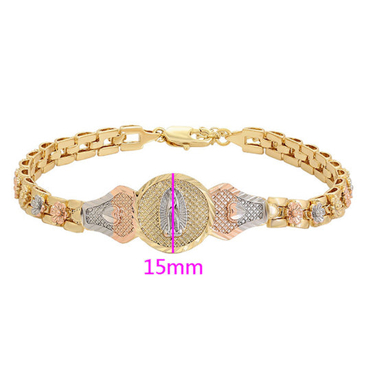Armband aus goldplattiertesr Legierung mit weißem Emporia® Kristall