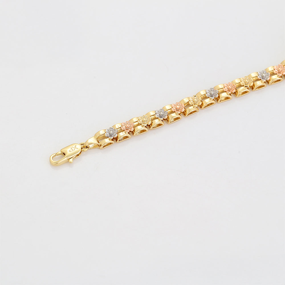 Armband aus goldplattiertesr Legierung mit weißem Emporia® Kristall 4 