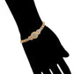 Armband aus goldplattiertesr Legierung mit weißem Emporia® Kristall