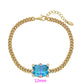 Armband aus goldplattiertesr Legierung mit blauem Emporia®-Kristall