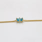 Armband aus goldplattiertesr Legierung mit blauem Emporia®-Kristall