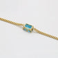 Armband aus goldplattiertesr Legierung mit blauem Emporia®-Kristall