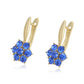 Ohrringe aus goldplattierter Legierung mit blauem Emporia®-Kristall