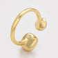 Ring aus goldplattierterr Legierung mit purpurfarbenem Emporia® Kristall und weißem Emporia® Kristall