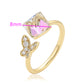 Ring aus goldplattierterr Legierung mit weißem Emporia® Kristall