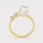 Ring aus goldplattierterr Legierung mit weißem Emporia® Kristall