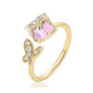 Ring aus goldplattierterr Legierung mit weißem Emporia® Kristall