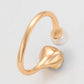 Ring aus goldplattierterr Legierung mit Glasperle und blauem Emporia®-Kristall