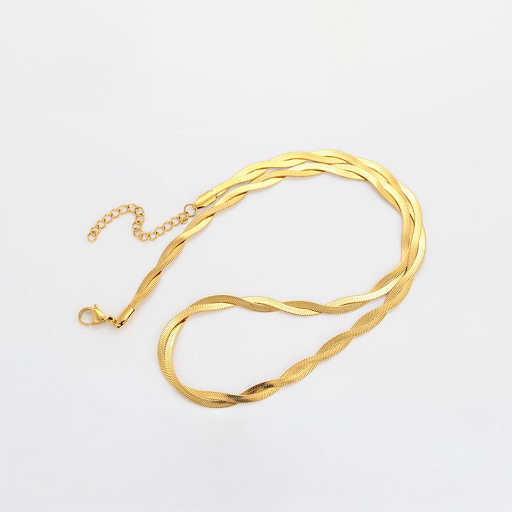 Halskette aus goldplattierter Legierung 4 