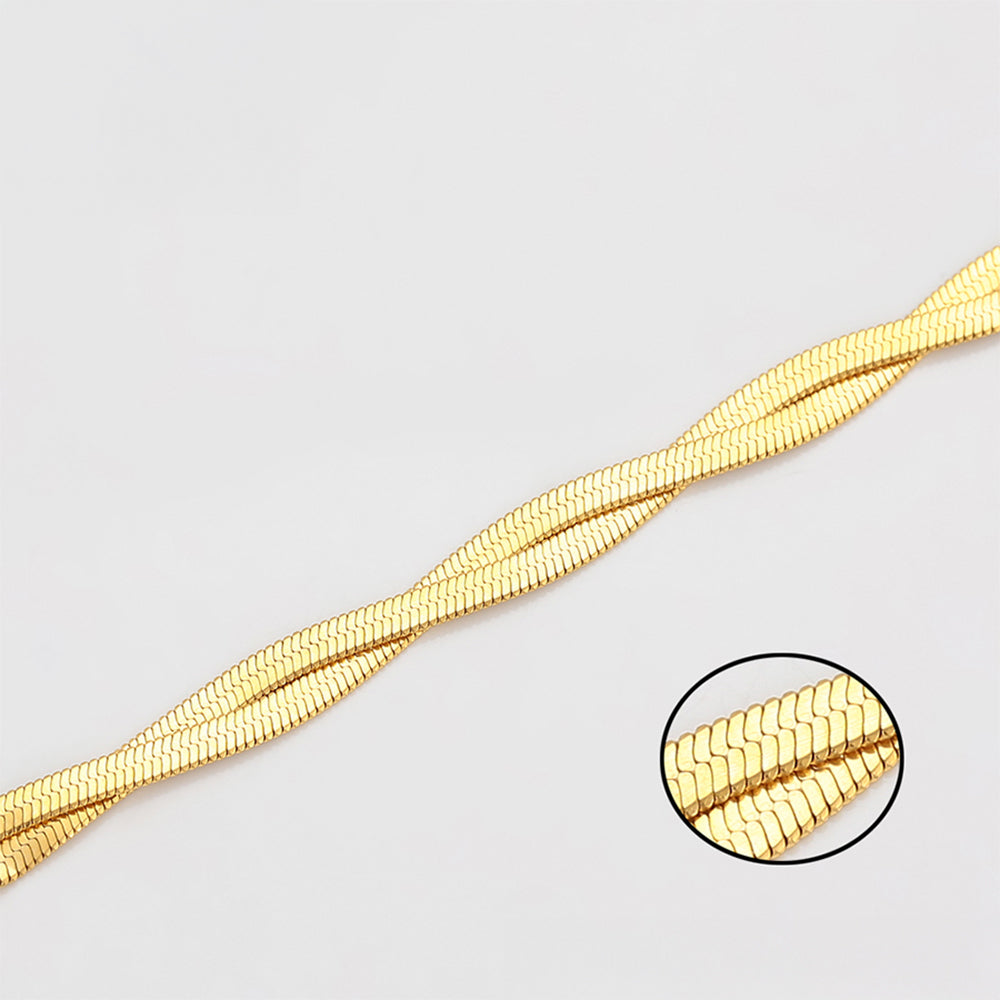 Halskette aus goldplattierter Legierung 8 