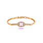Armband aus goldplattiertesr Legierung mit weißem Emporia® Kristall